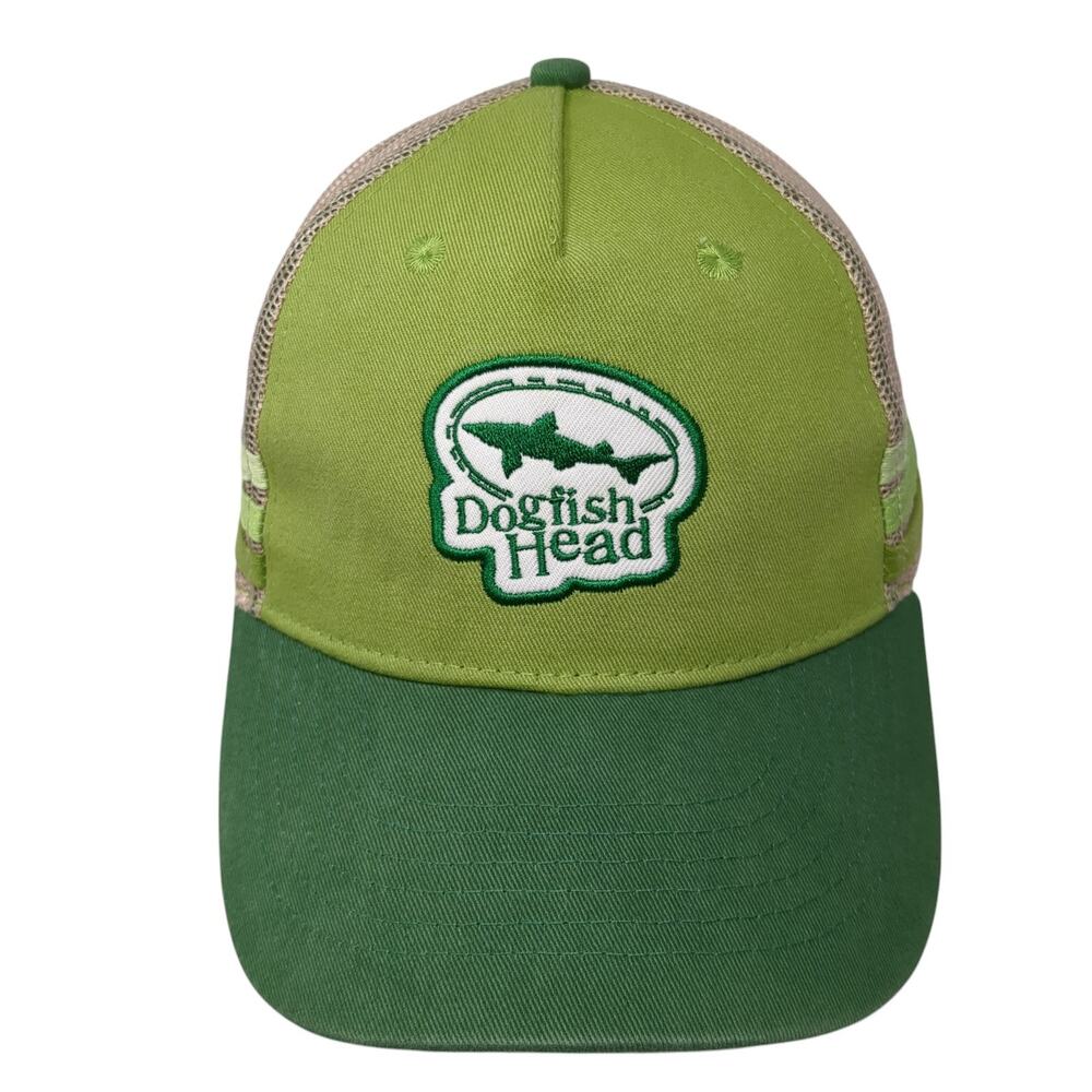 Dogfish Head Trucker Hat Green One Size Adjustable Embroidered Mesh Back